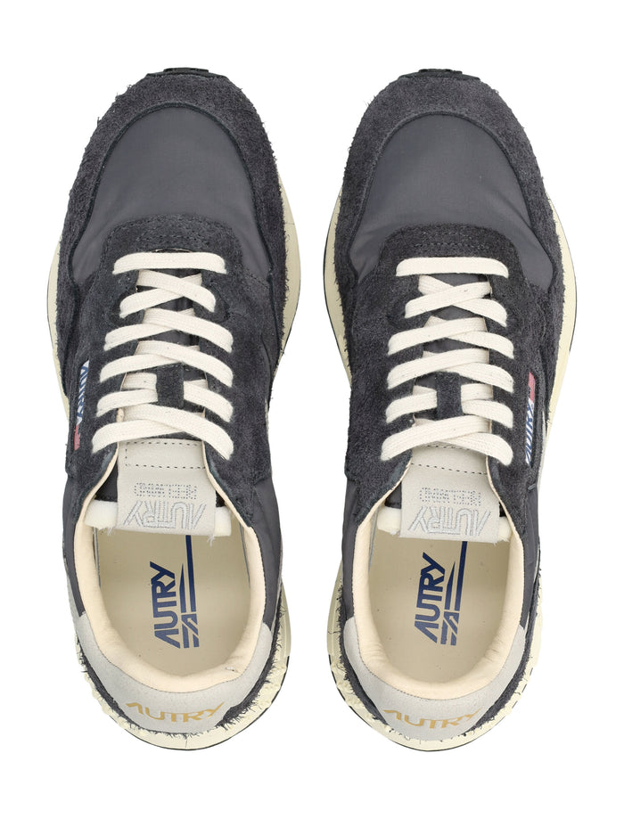 Autry Reelwind black nylon and suede sneakers White Upper