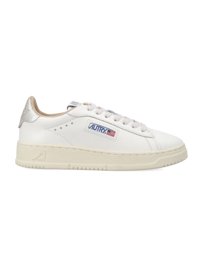 Autry Dallas White And Gold Low Womans Sneakers White/gold Upper