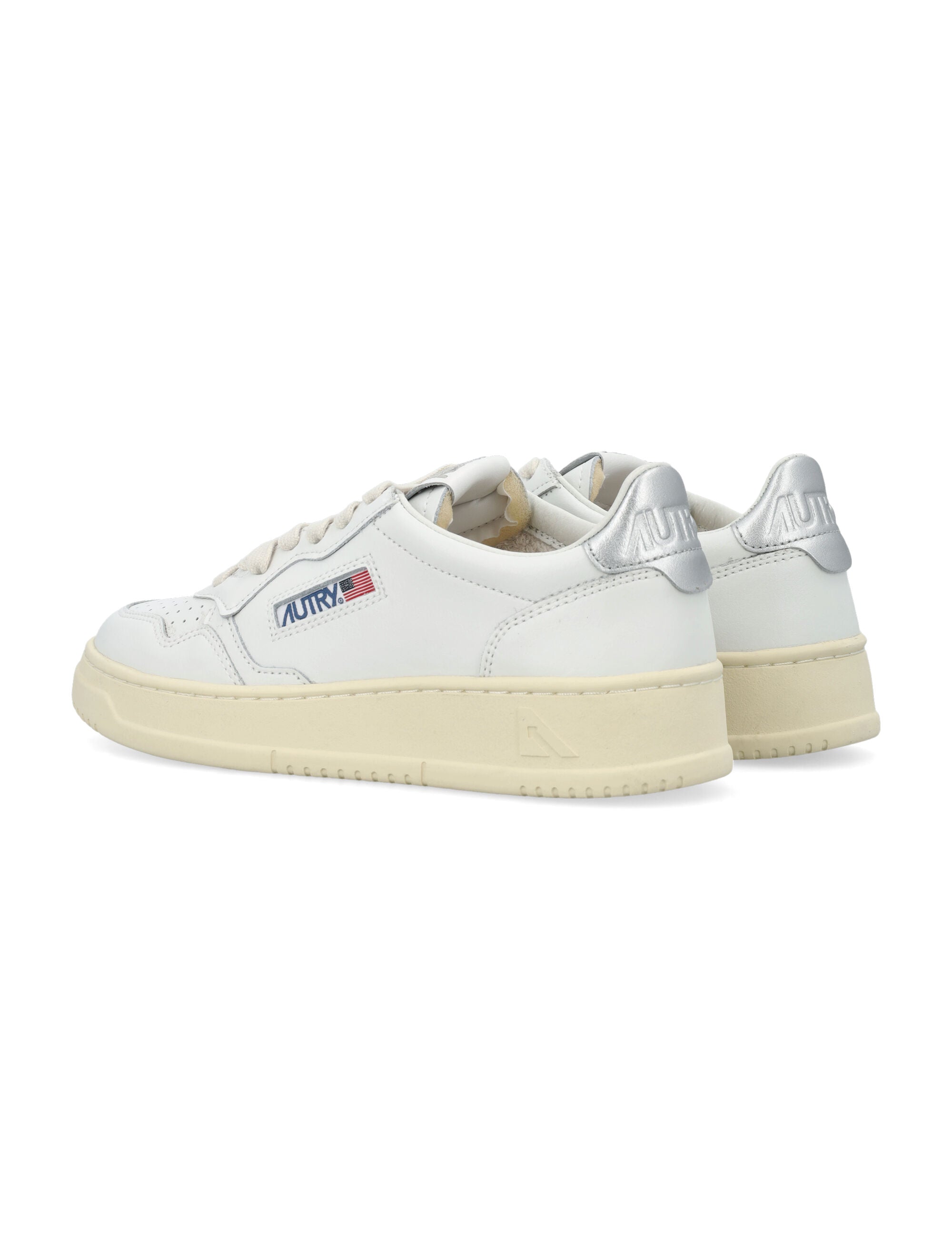 Autry Medalist Low Womens Sneakers - White Silver Upper