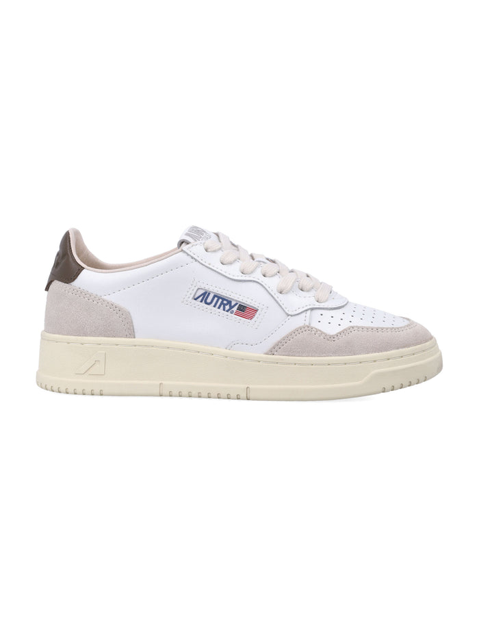 Autry Medalist Low white & teak womans sneakers Upper