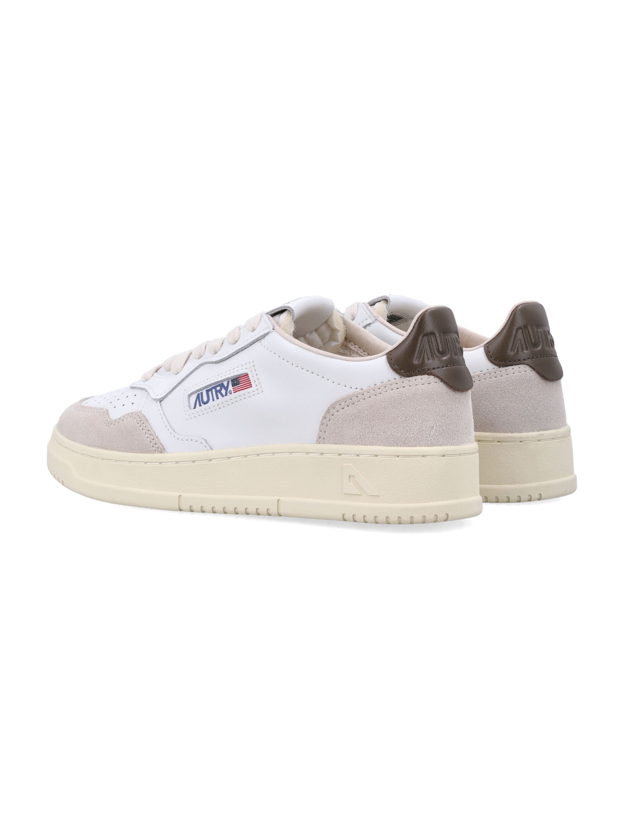 Autry Medalist Low white & teak womans sneakers Upper
