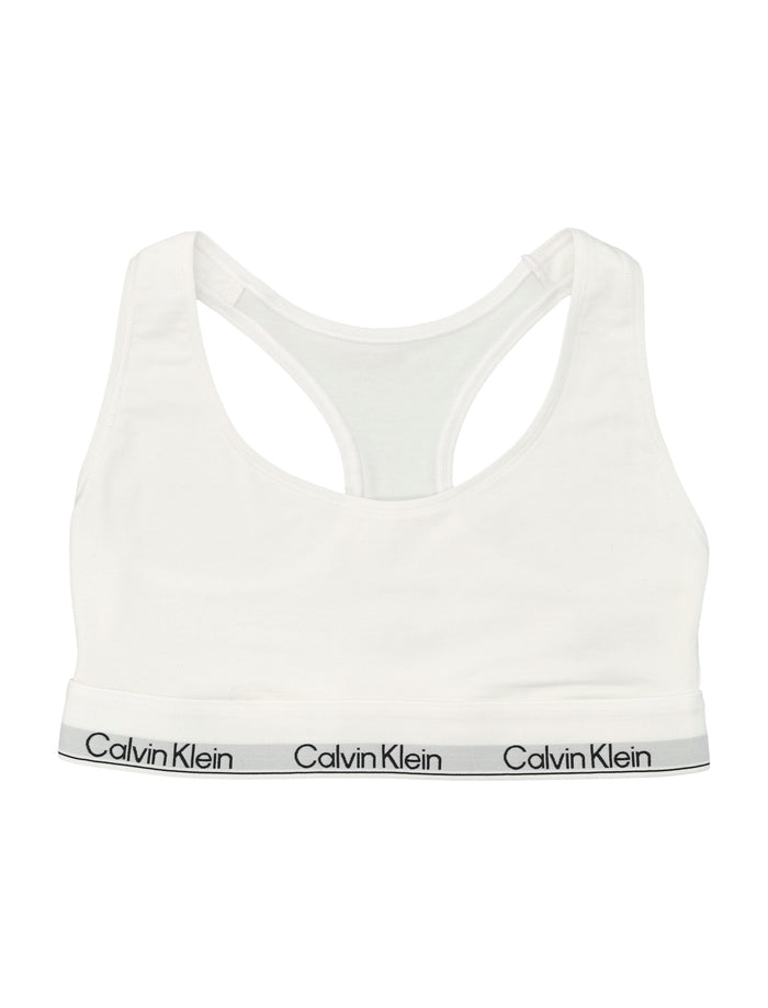 Calvin Klein icon cotton modal unlined bralette White Bra
