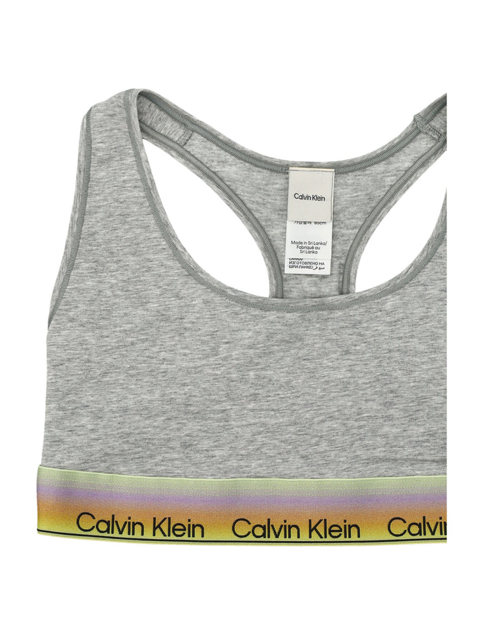 Calvin Klein Multicolor Logo Band Bralette Grey Cotton Bra