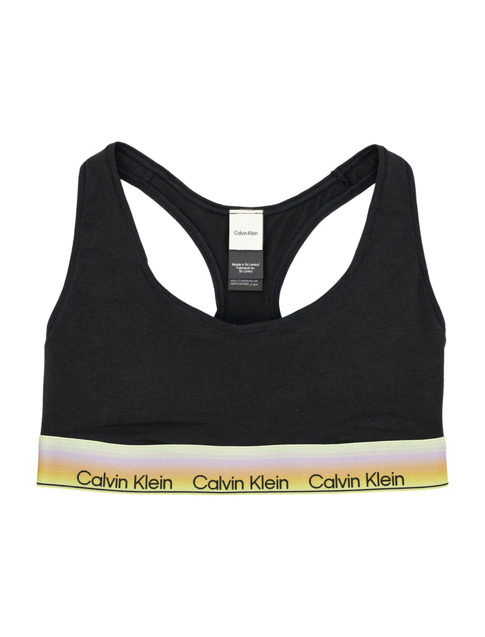 Calvin Klein Multicolor Logo Band Bralette Black Cotton Bra