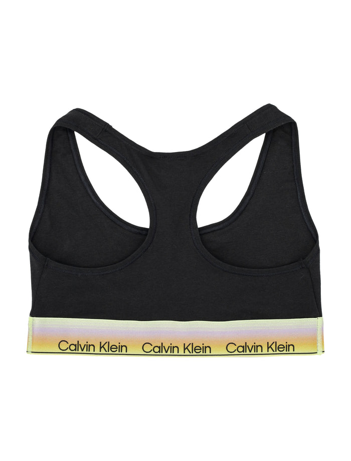 Calvin Klein Multicolor Logo Band Bralette Black Cotton Bra