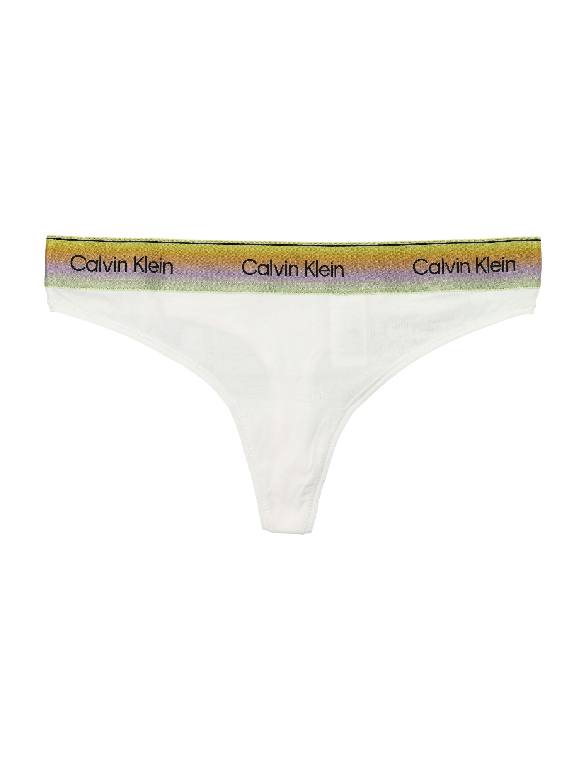 Calvin Klein Multicolor Logo Band Thong White Cotton Underwear