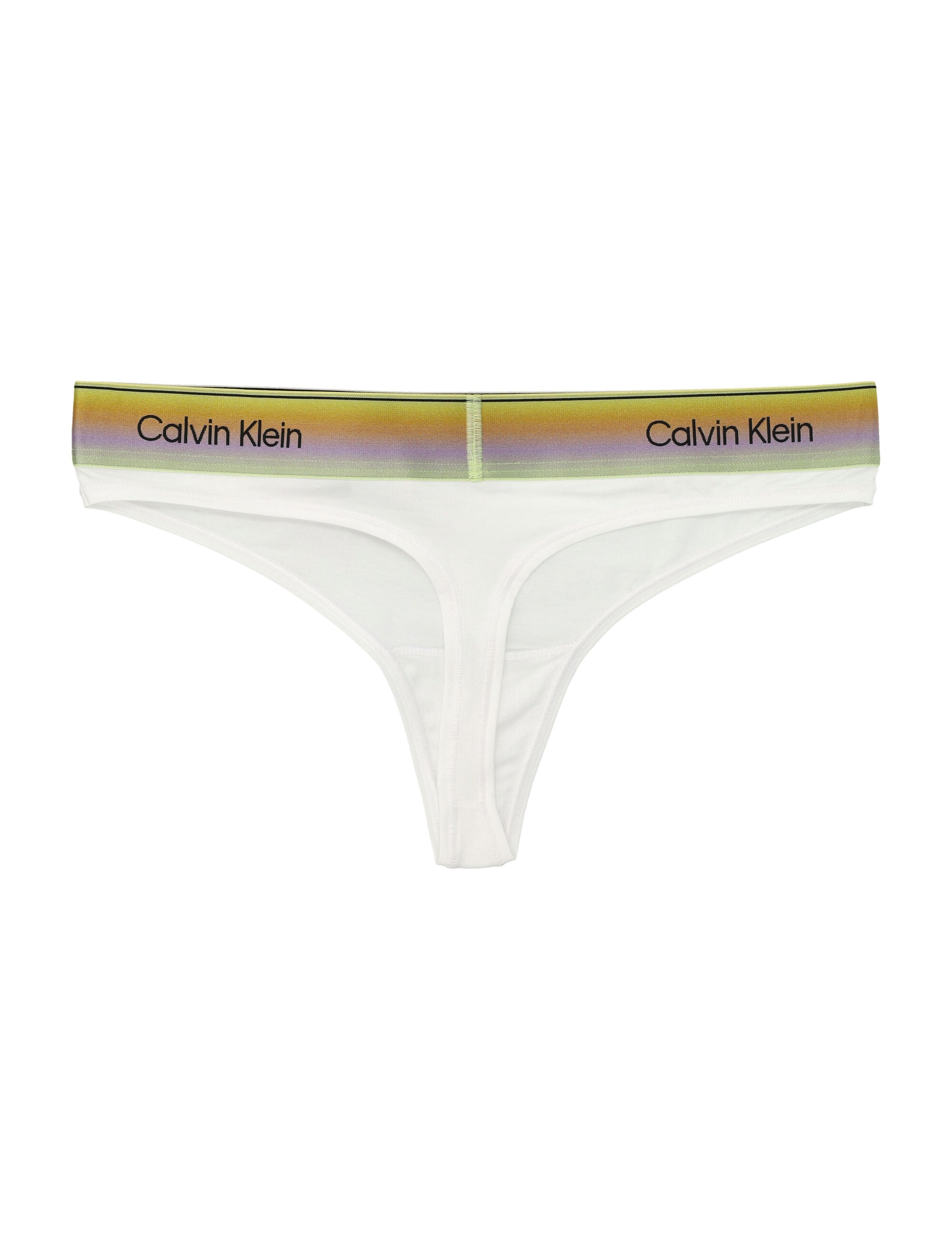 Calvin Klein Multicolor Logo Band Thong White Cotton Underwear