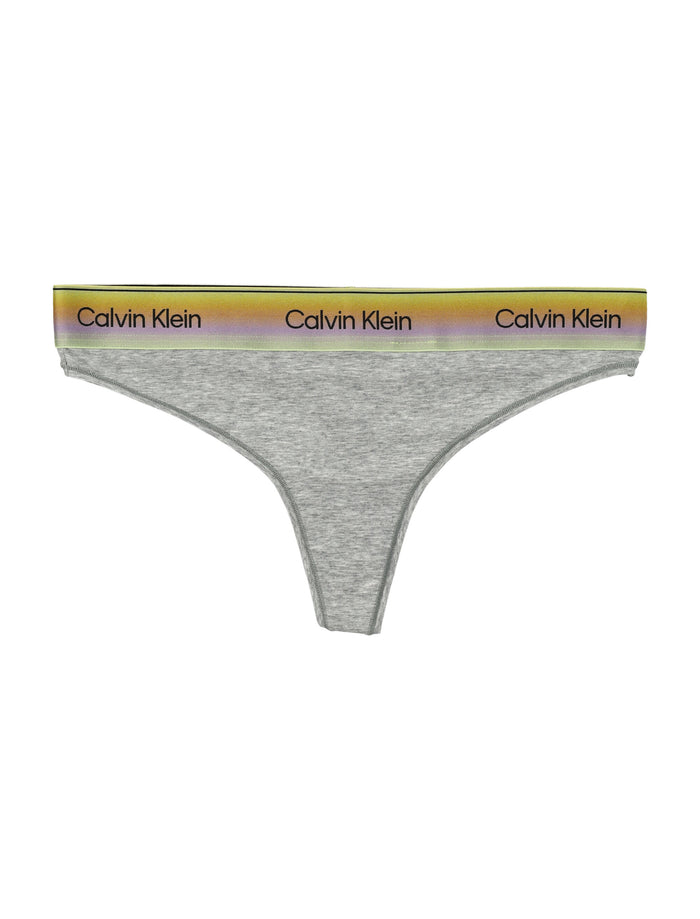Calvin Klein Multicolor Logo Band Thong Grey Cotton Underwear