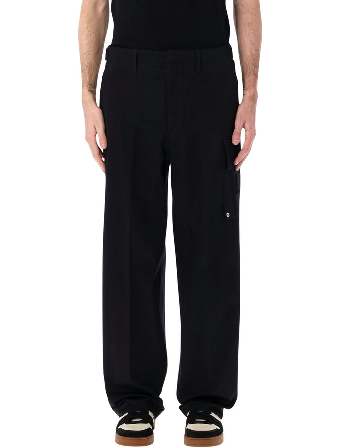 Fendi gabardine cargo trousers Nero Cotton Pant