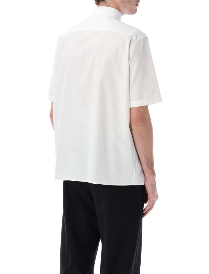 Fendi logo-appliqué short sleeve shirt Bianco Cotton