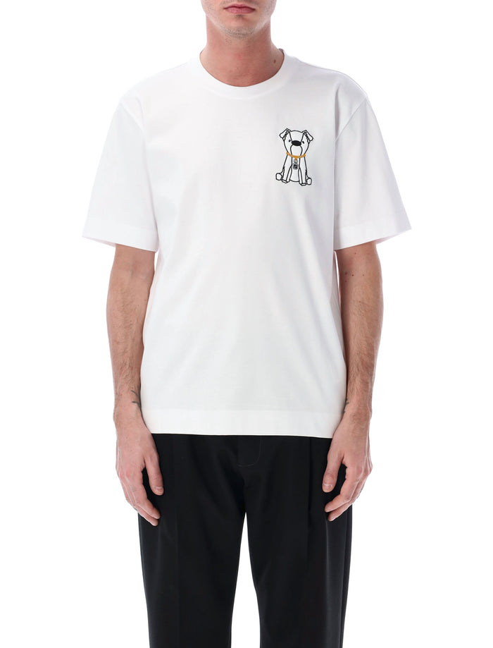 Fendi white cotton ITO dog t-shirt Bianco Tshirt