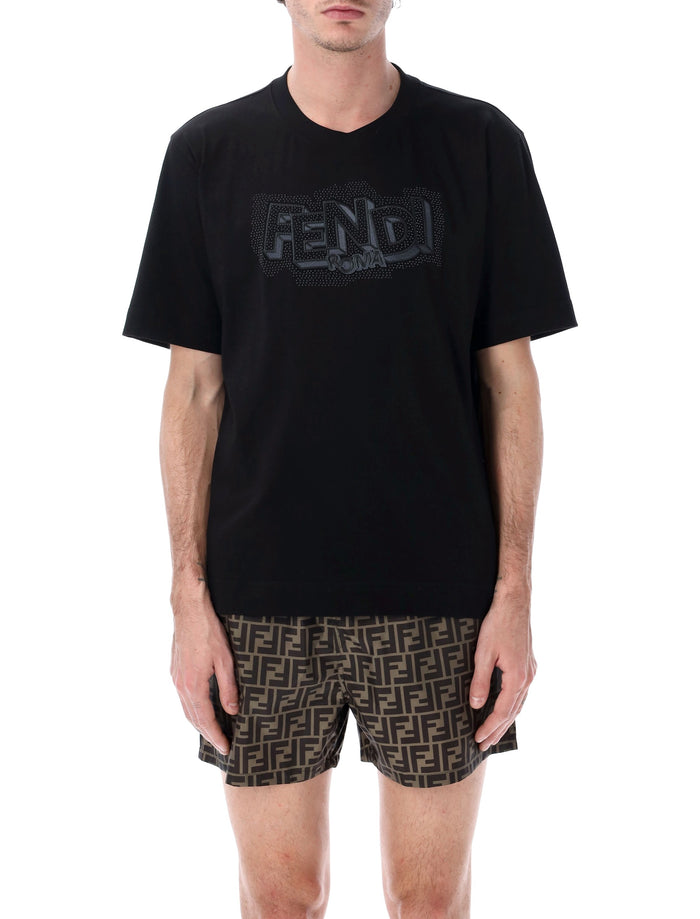 Fendi Pop Pois t-shirt Nero Cotton Tshirt