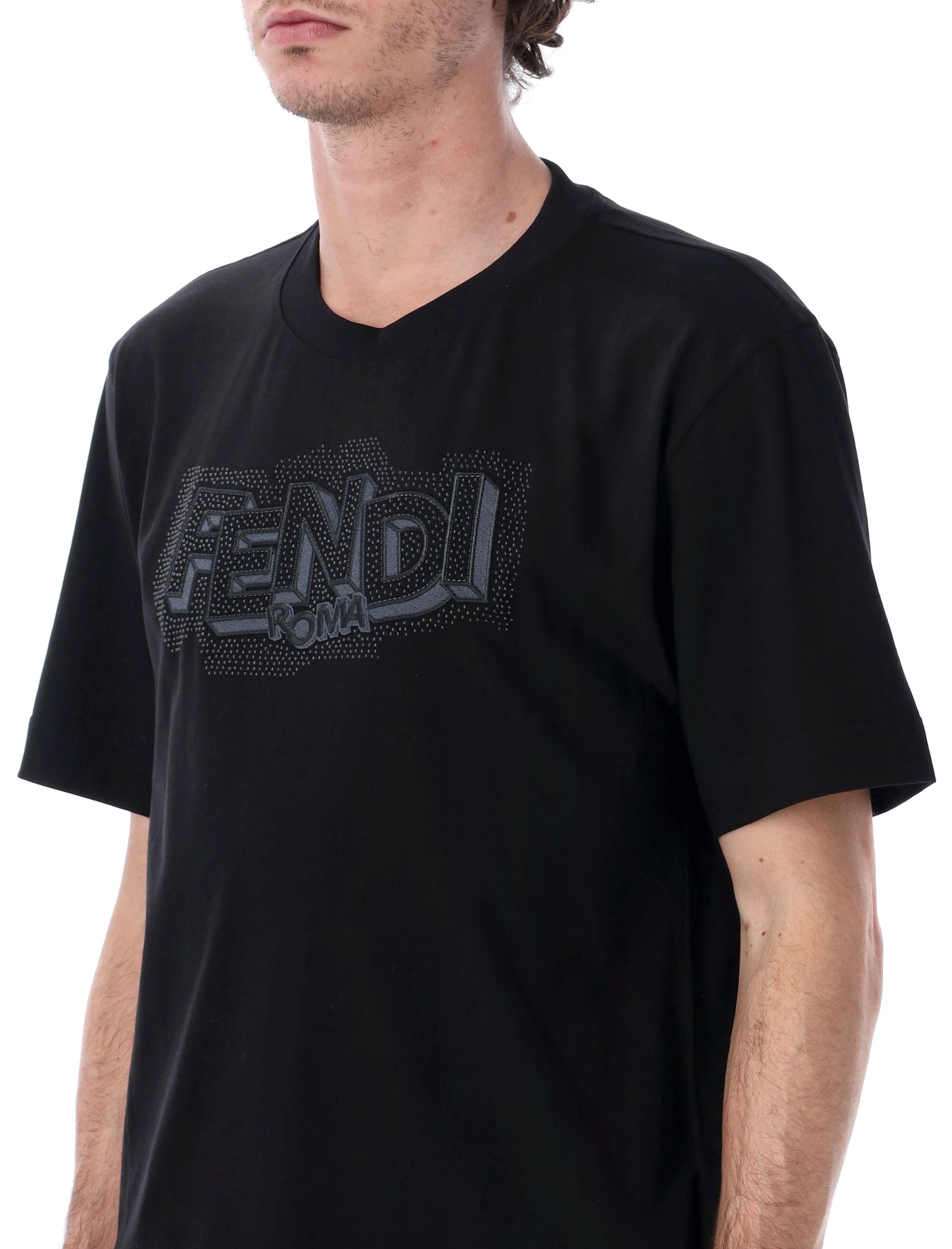 Fendi Pop Pois t-shirt Nero Cotton Tshirt