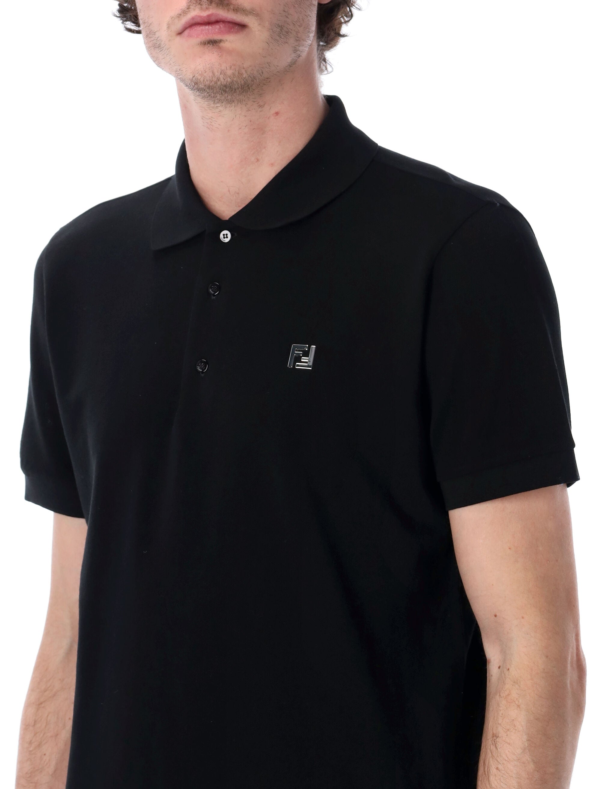 Fendi FF cotton piqué polo Nero Tshirt