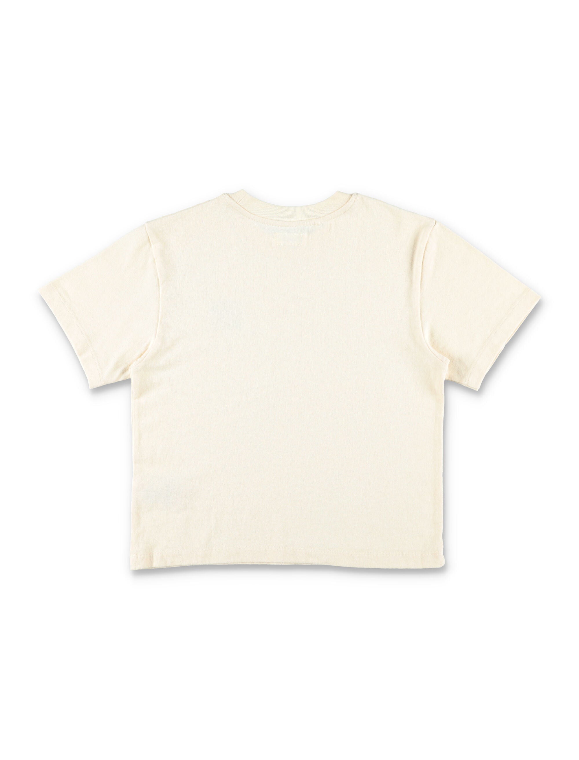American Vintage kids Ykobow cotton t-shirt with printed logo Ecru