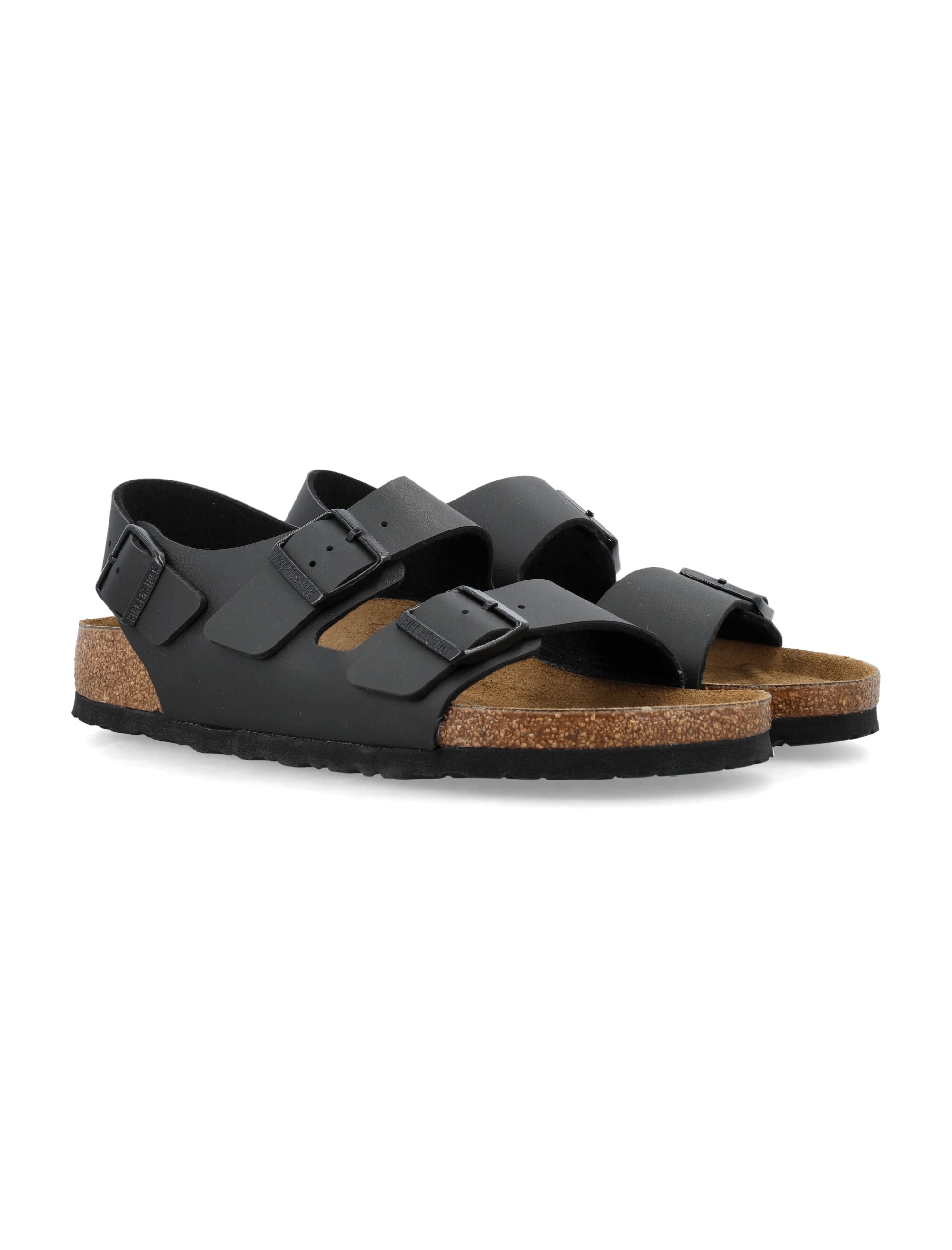 Birkenstock black Milano Birko-Flor sandals Upper