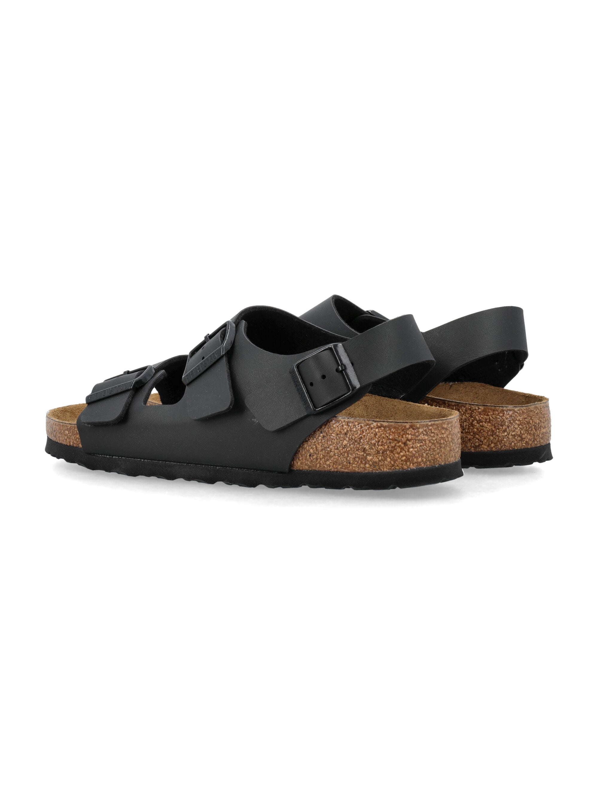 Birkenstock black Milano Birko-Flor sandals Upper