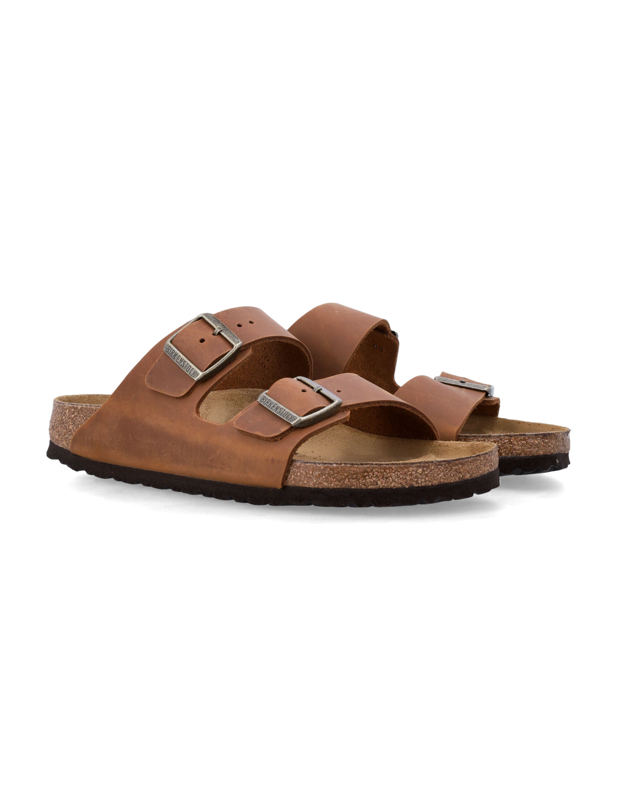 Birkenstock Arizona oiled leather sandals cognac Upper