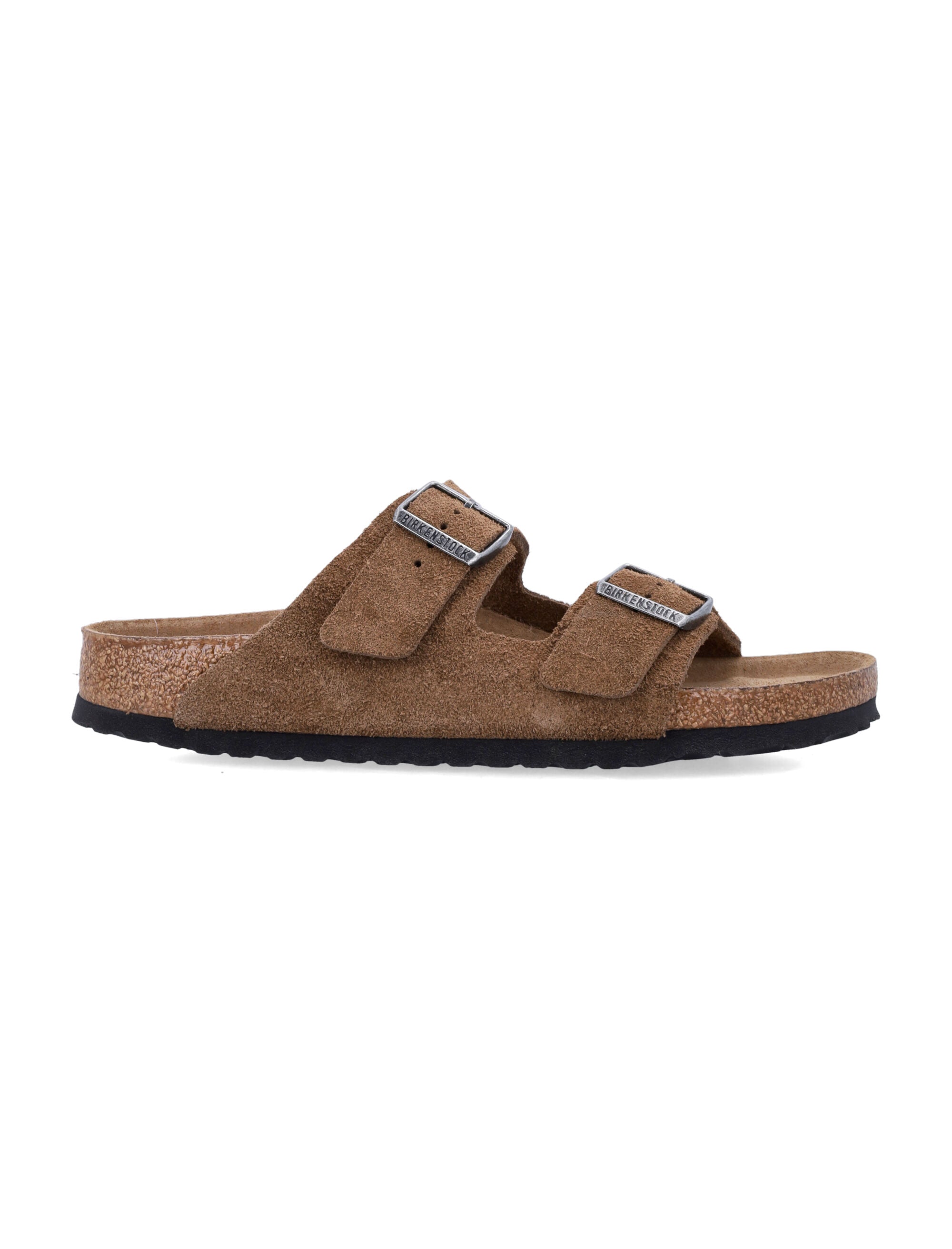 Birkenstock Arizona Suede Flat Sandals Dark Tea Dk Upper