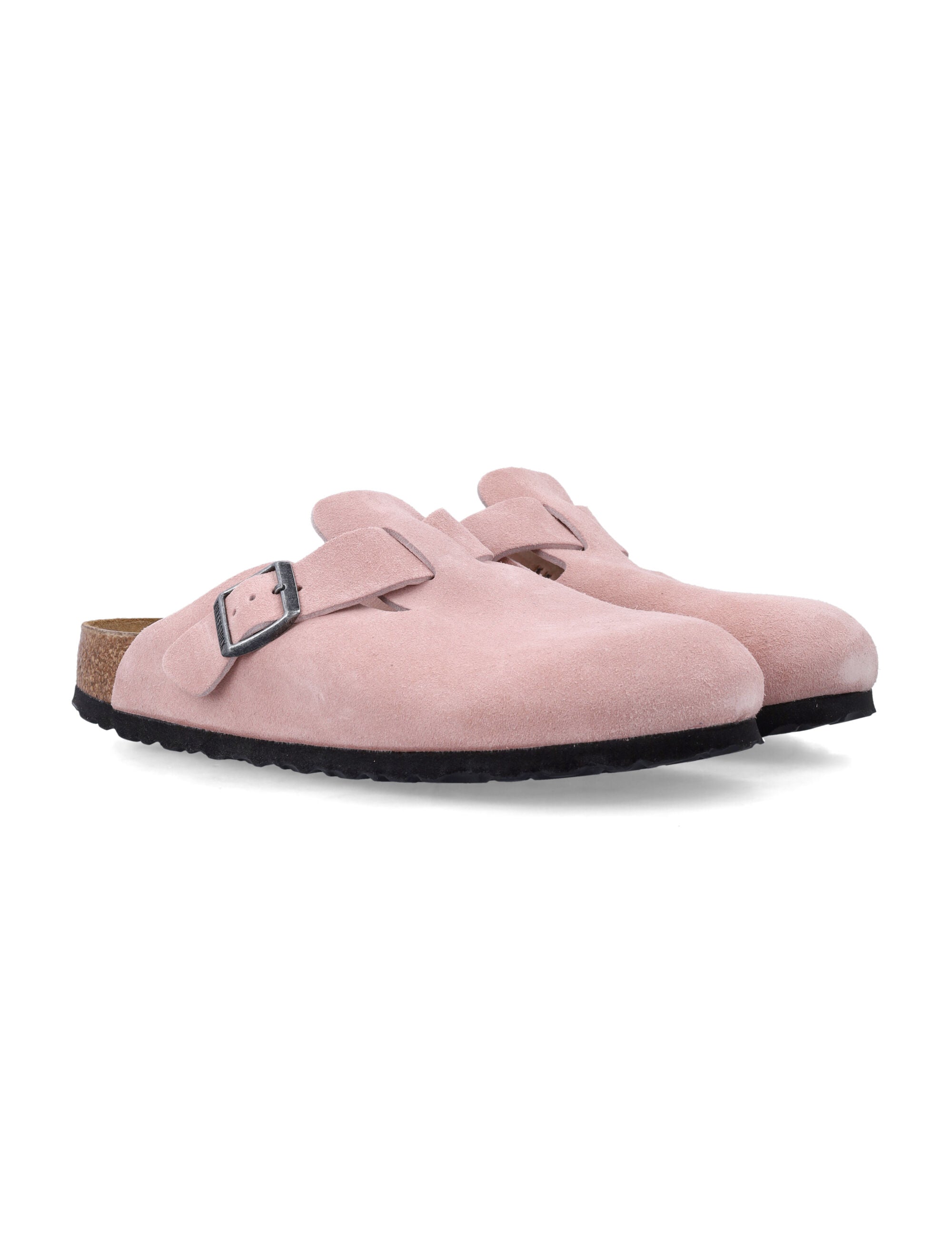 Birkenstock Boston Pink Suede Clog Clay Upper Sandal