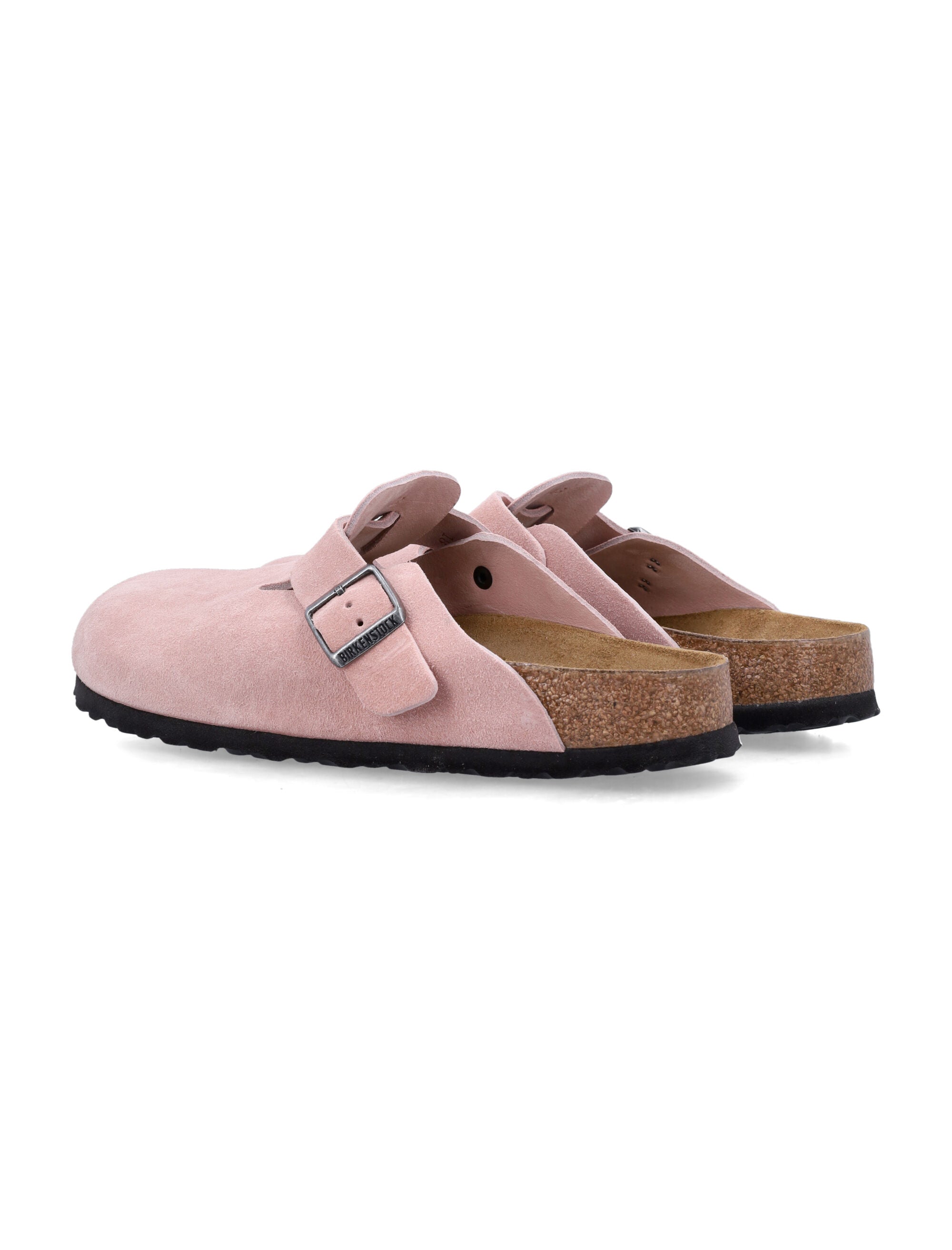 Birkenstock Boston Pink Suede Clog Clay Upper Sandal