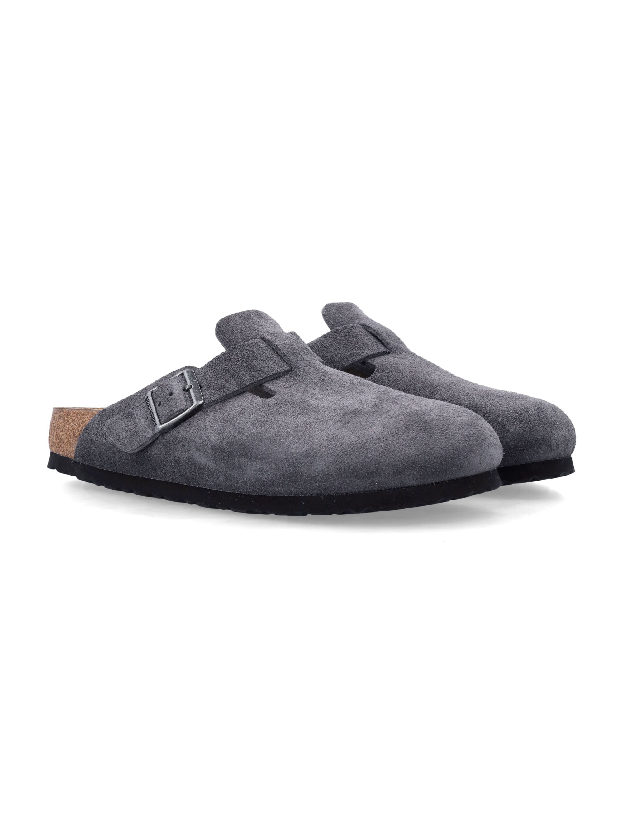 Birkenstock Boston grey suede mule Charcoal Upper Sandal