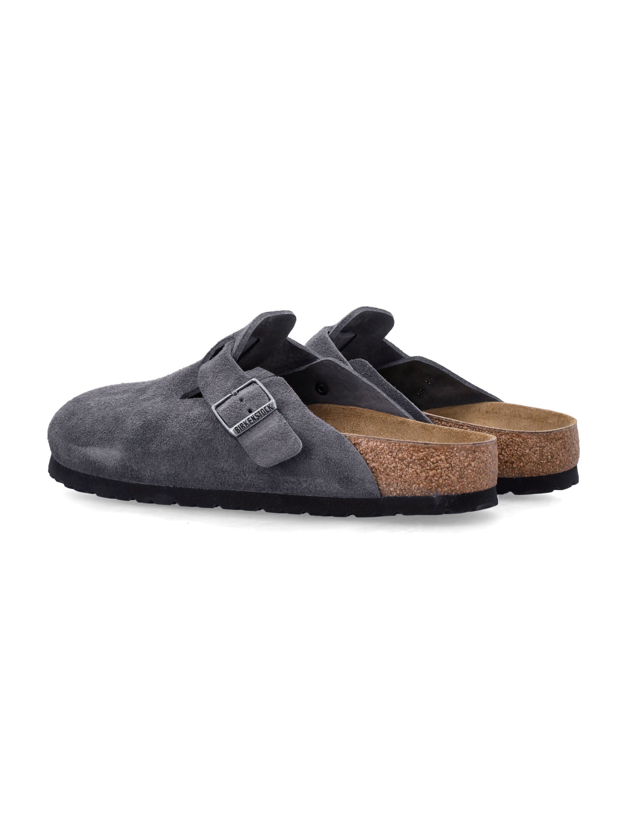 Birkenstock Boston grey suede mule Charcoal Upper Sandal
