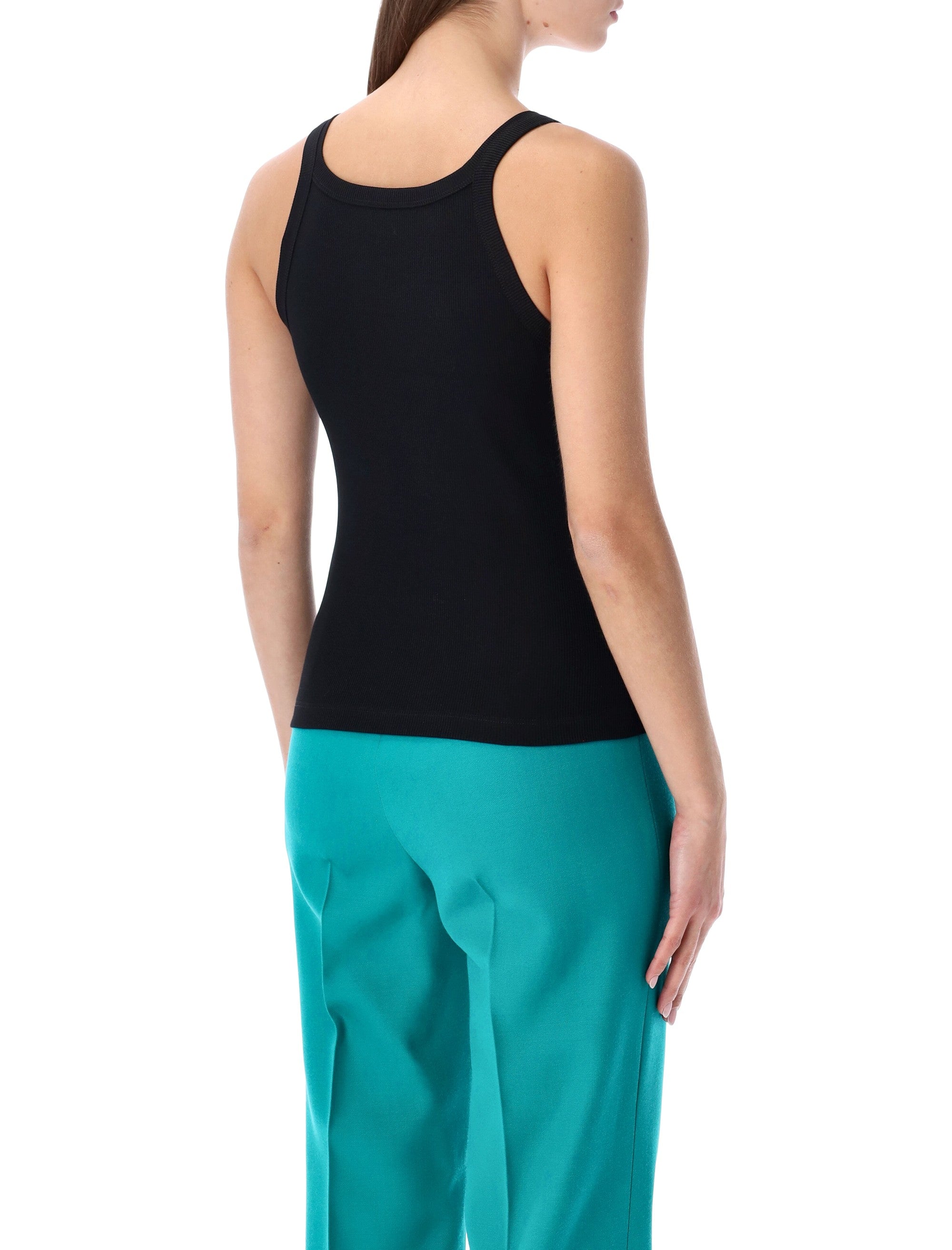 Fendi cotton rib sleeveless Top Black