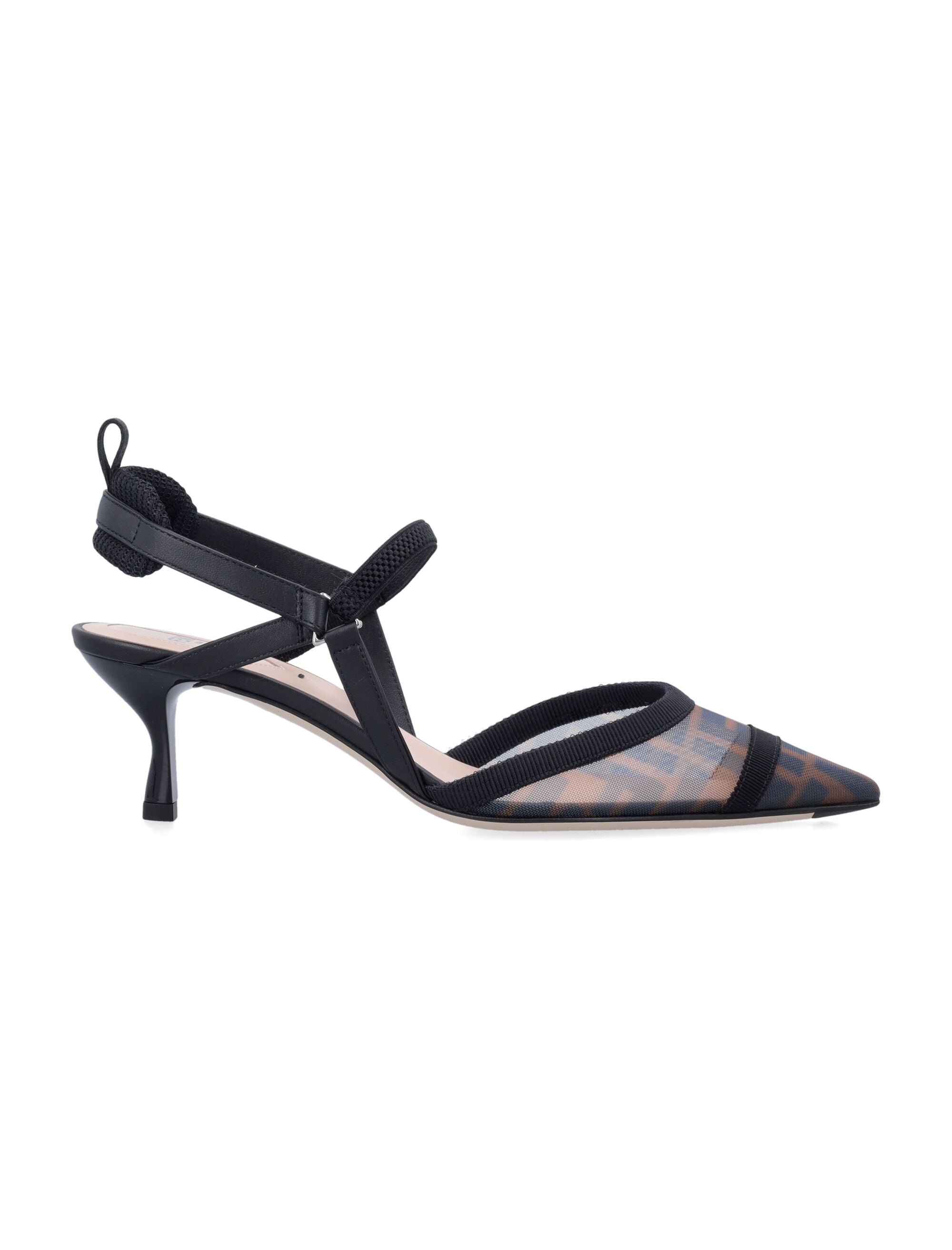 Fendi Colibrì Lite slingbacks Tobacco Black Polyamide Internal Pumps