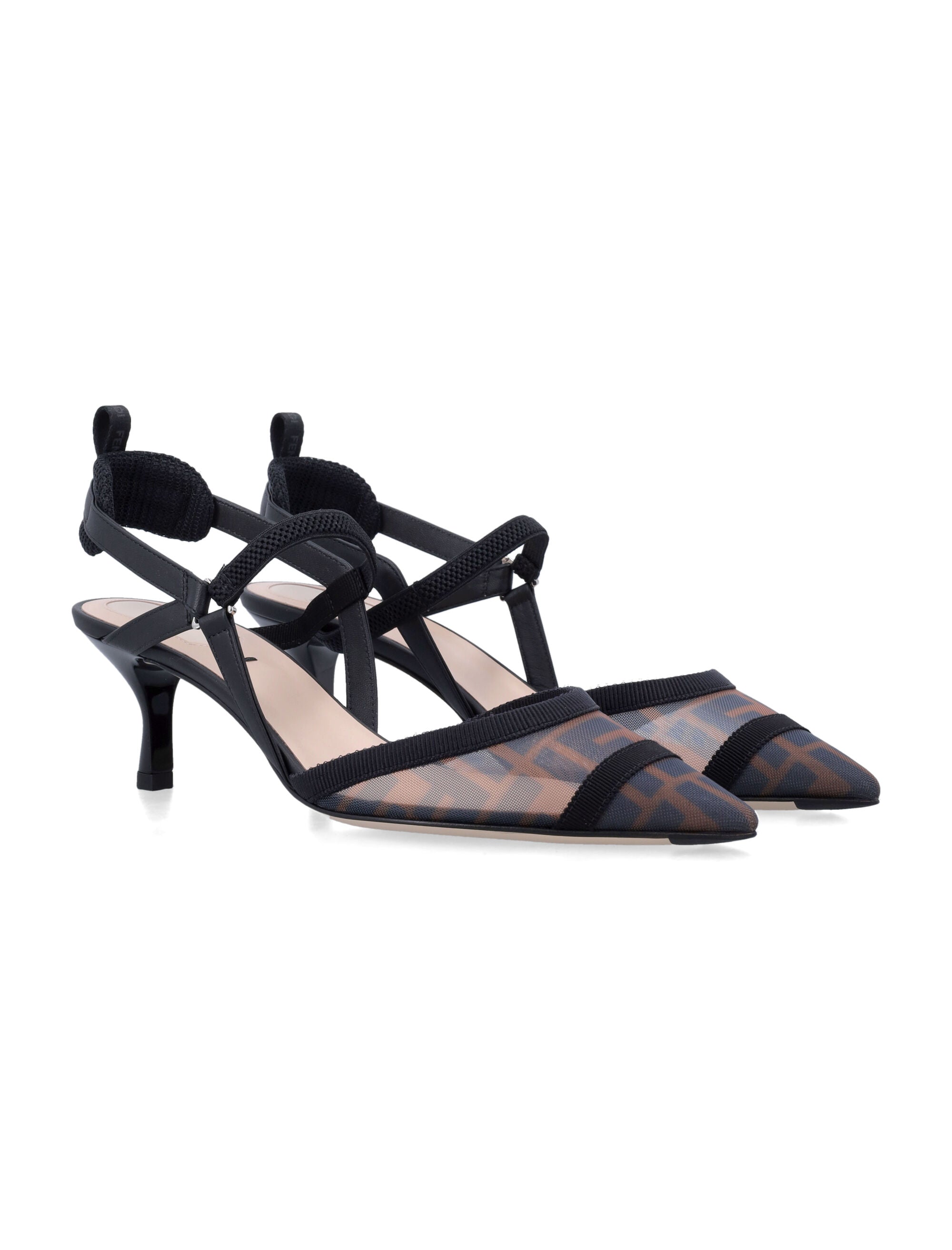 Fendi Colibrì Lite slingbacks Tobacco Black Polyamide Internal Pumps