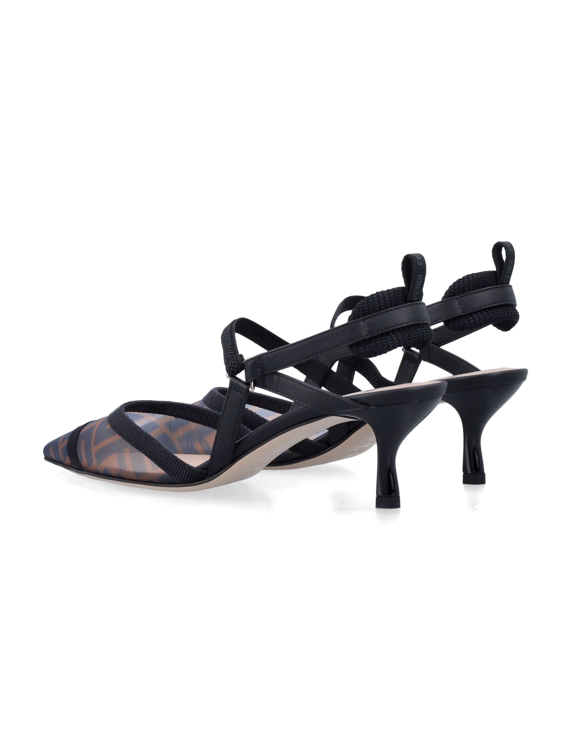 Fendi Colibrì Lite slingbacks Tobacco Black Polyamide Internal Pumps