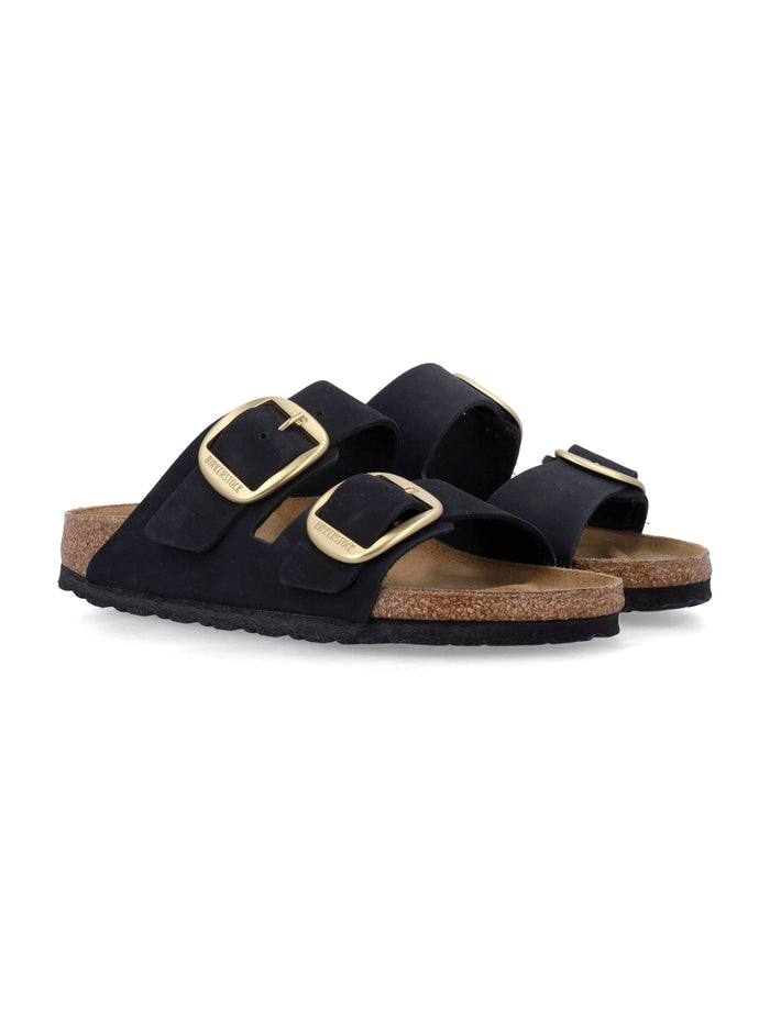Birkenstock Arizona Big Buckle nubuck leather sandals Black Upper