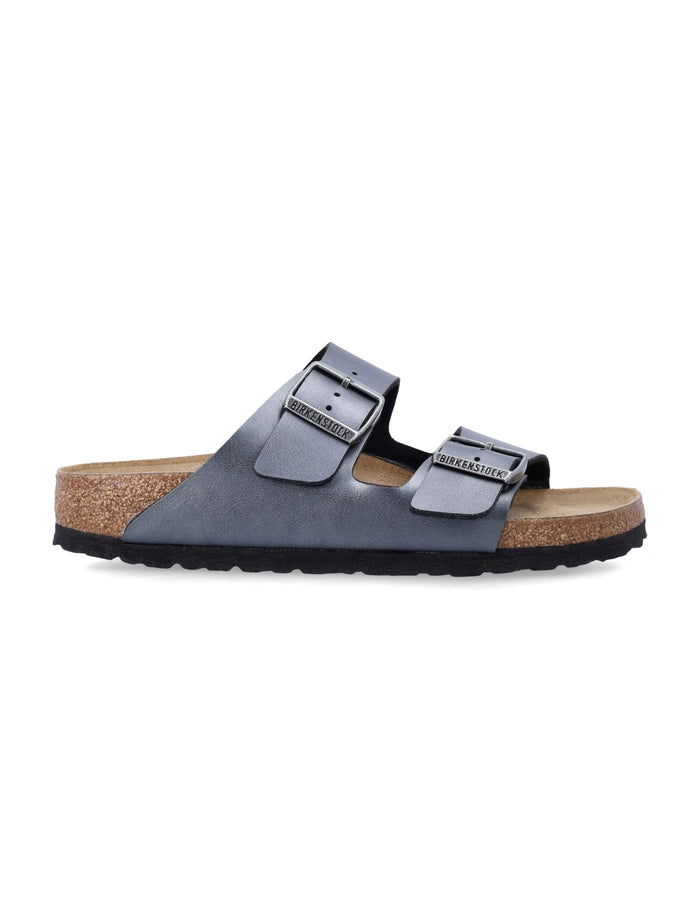 Birkenstock Arizona Birko-Flor metallic womans sandals black Upper