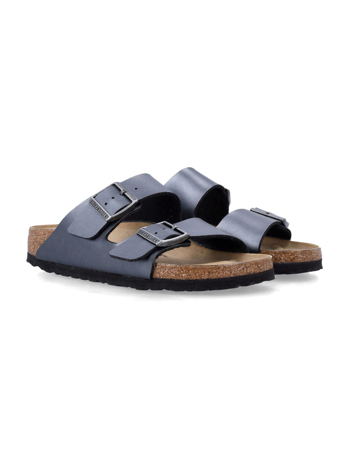 Birkenstock Arizona Birko-Flor metallic womans sandals black Upper