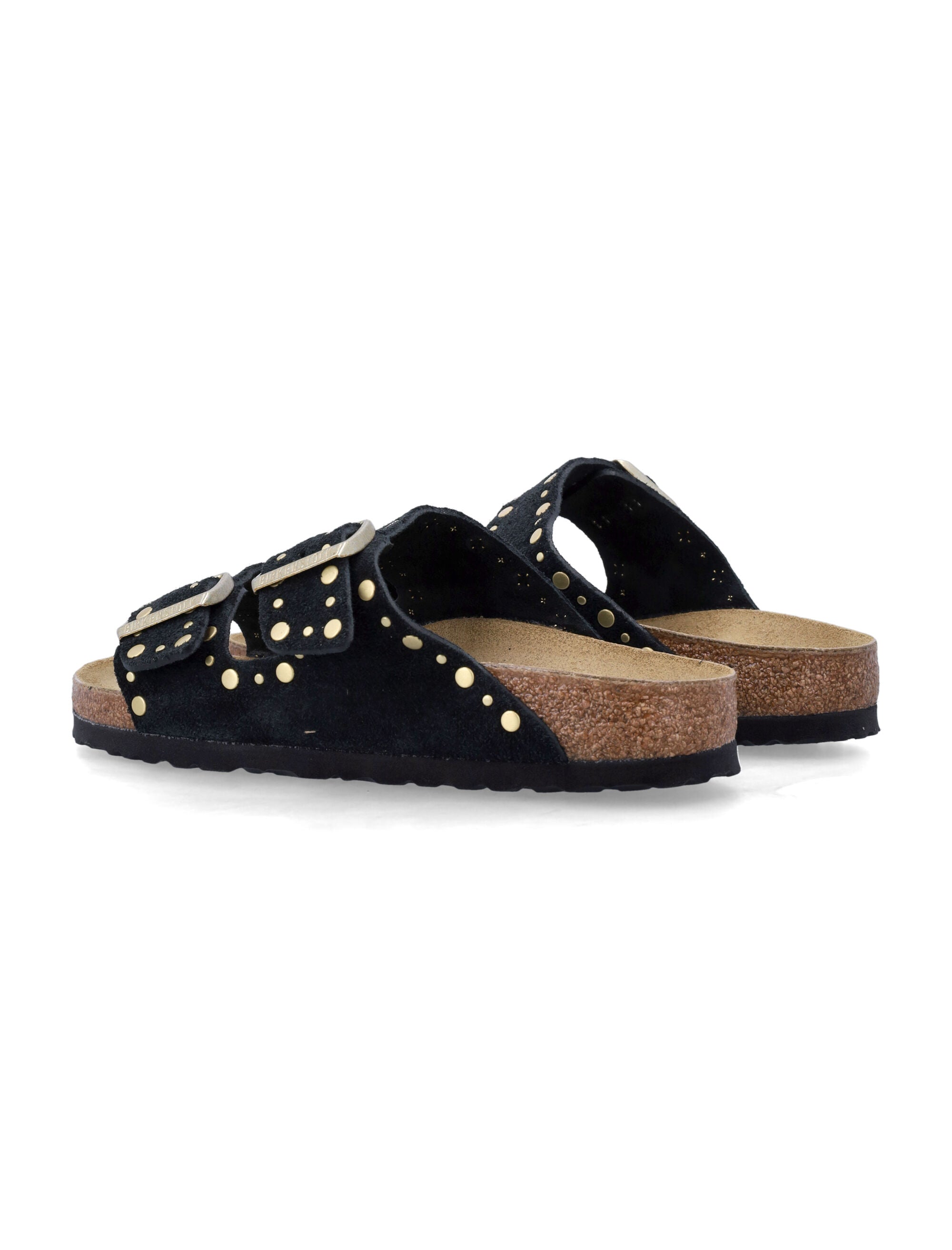 Birkenstock Arizona Rivet black suede leather sandals Upper
