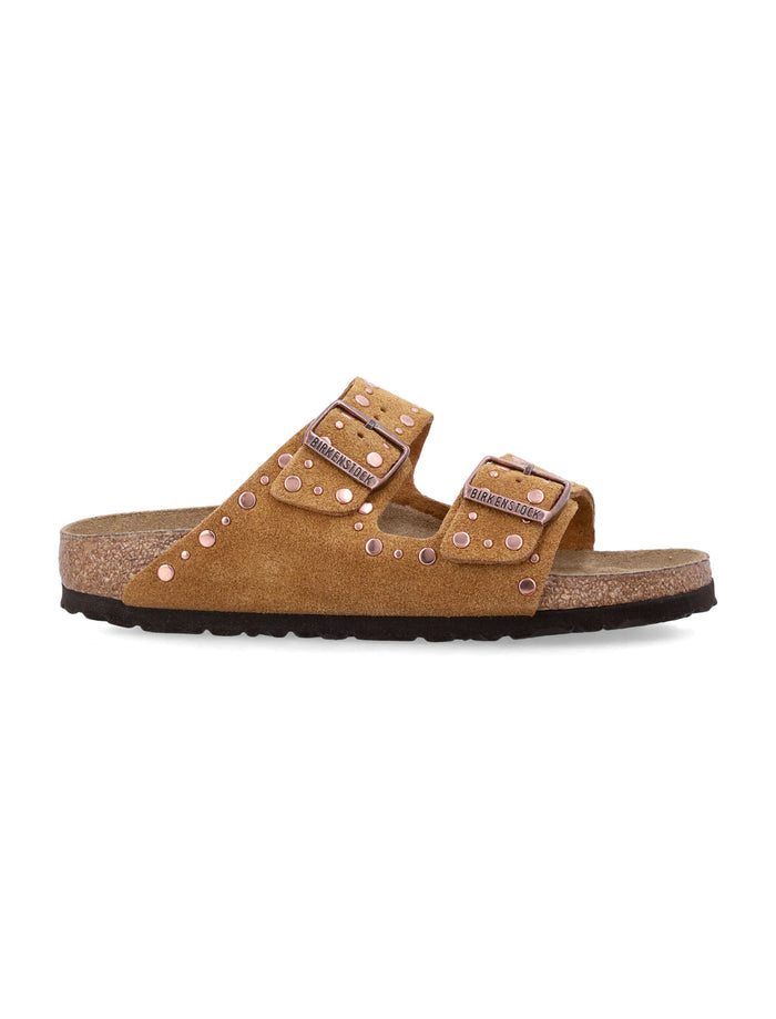 Birkenstock Arizona Rivet Mink Suede Sandal Upper