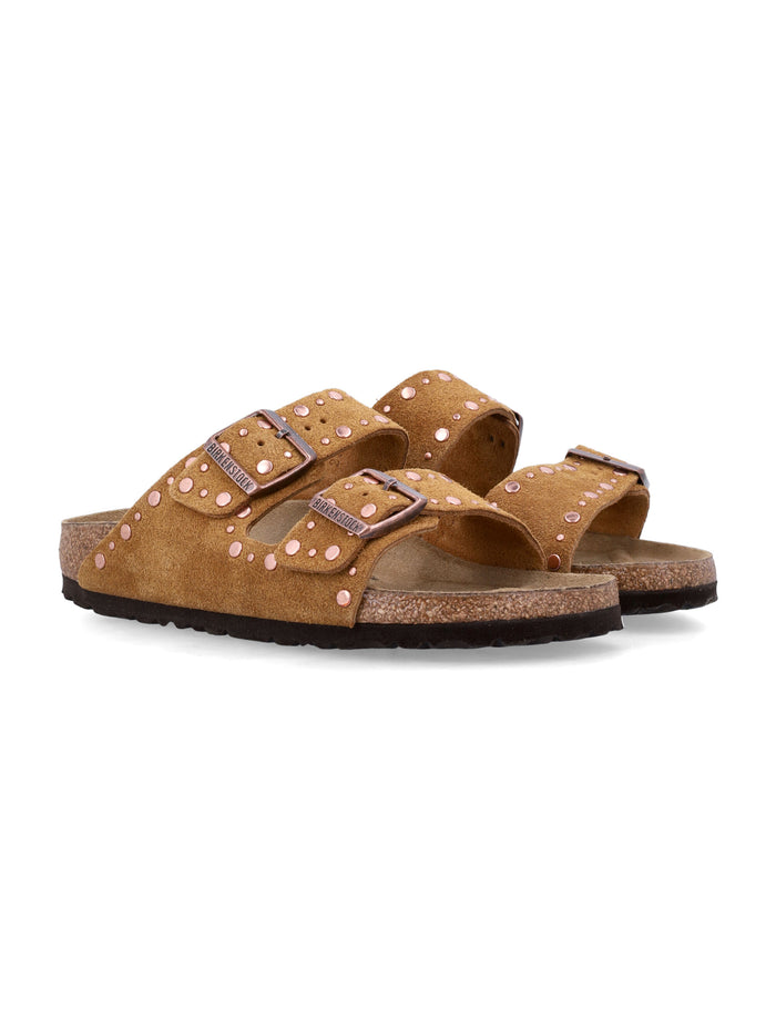 Birkenstock Arizona Rivet mink suede sandal Upper