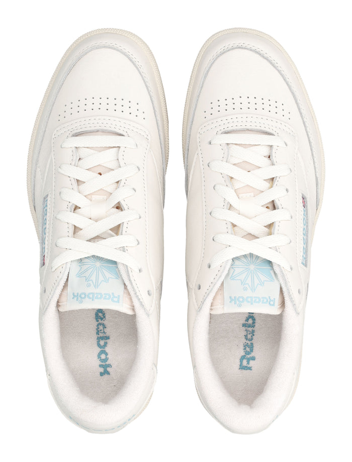 Reebok Club C 85 Vintage Leather Sneakers White And Light Blue Chalk Upper