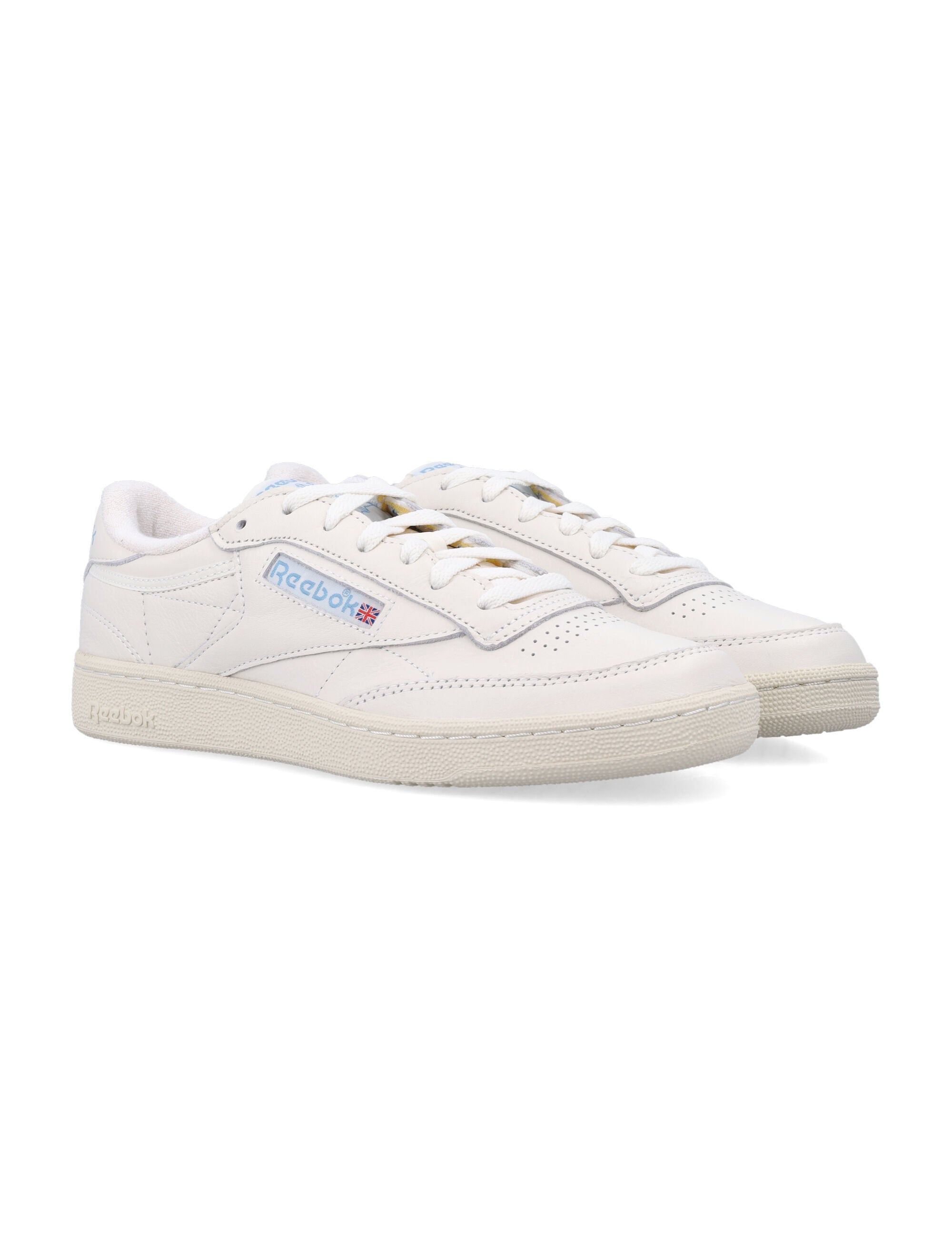 Reebok Club C 85 Vintage Leather Sneakers White And Light Blue Chalk Upper