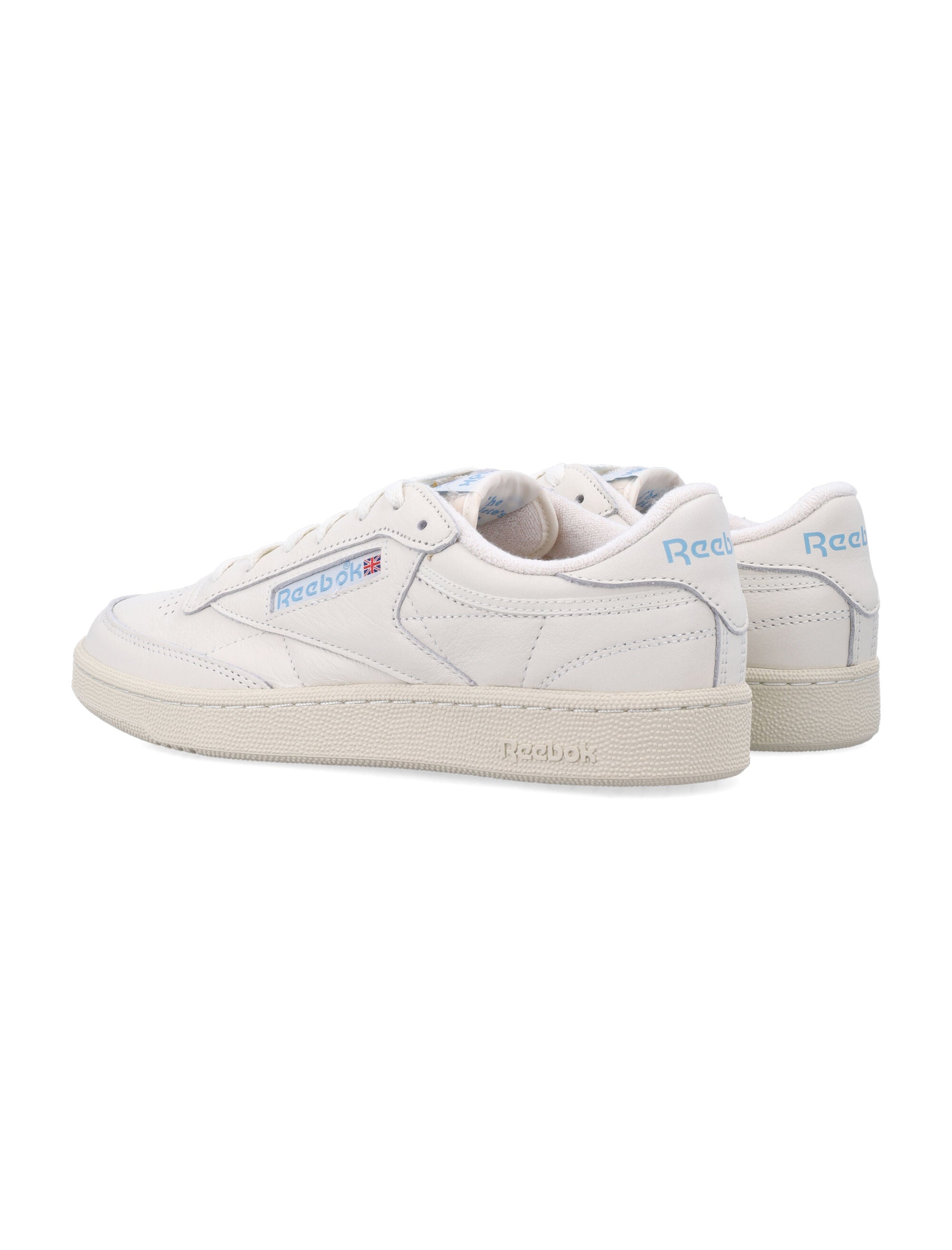 Reebok Club C 85 Vintage Leather Sneakers White And Light Blue Chalk Upper