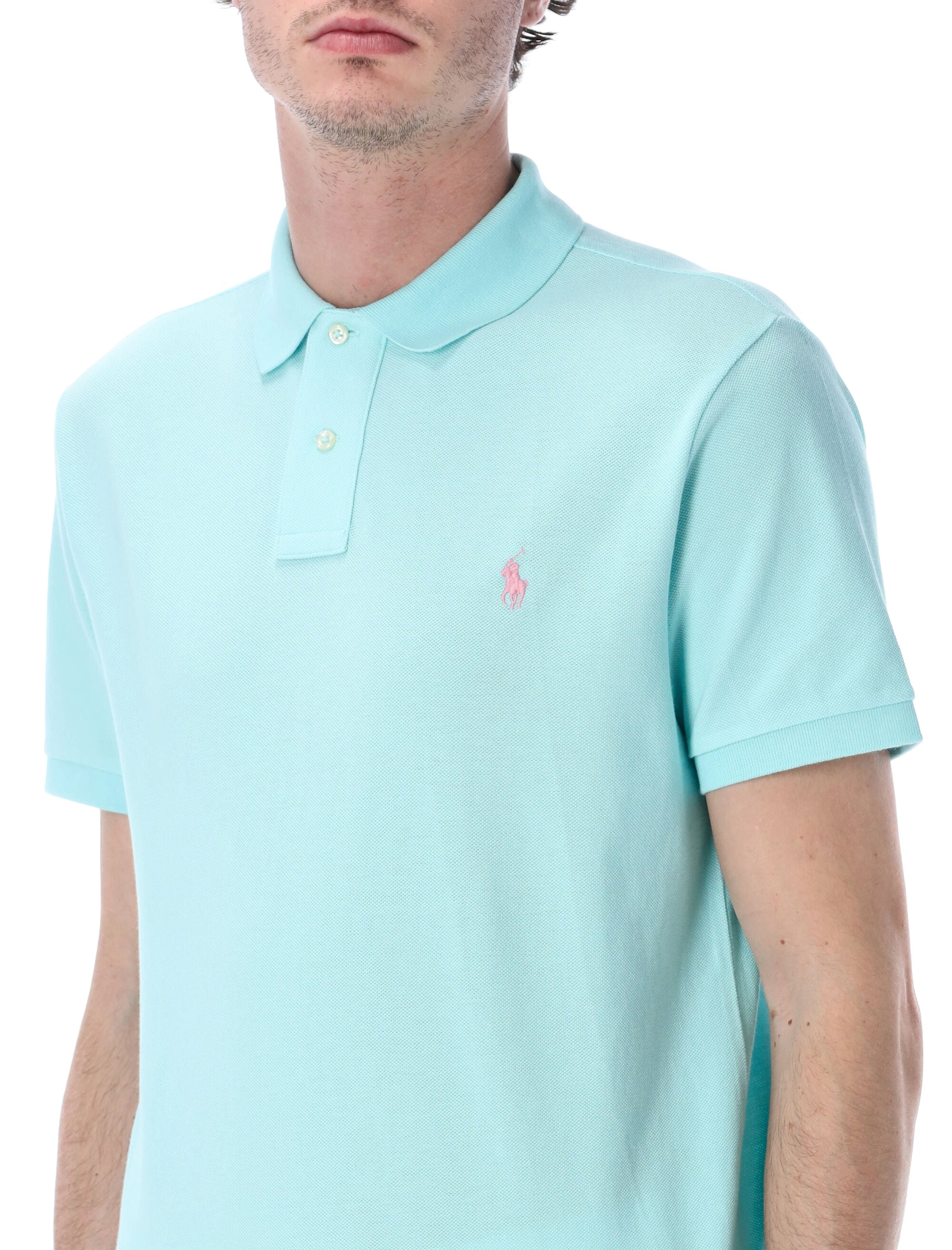 Polo Ralph Lauren slim-fit cotton piqué shirt New Aqua Tshirt