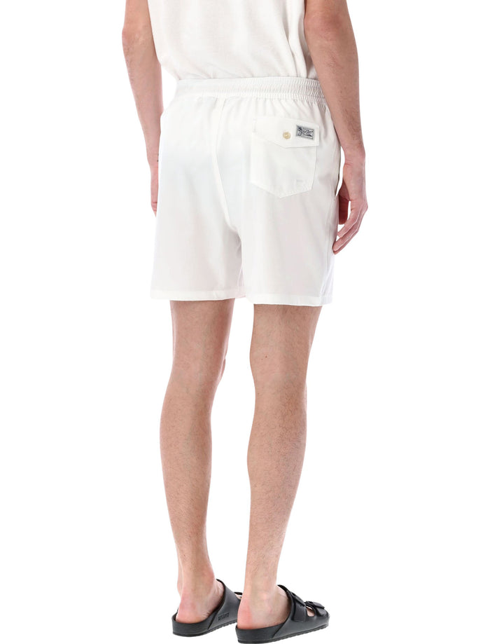 Polo Ralph Lauren Traveller swim shorts White Recycle Polyester Swimwear