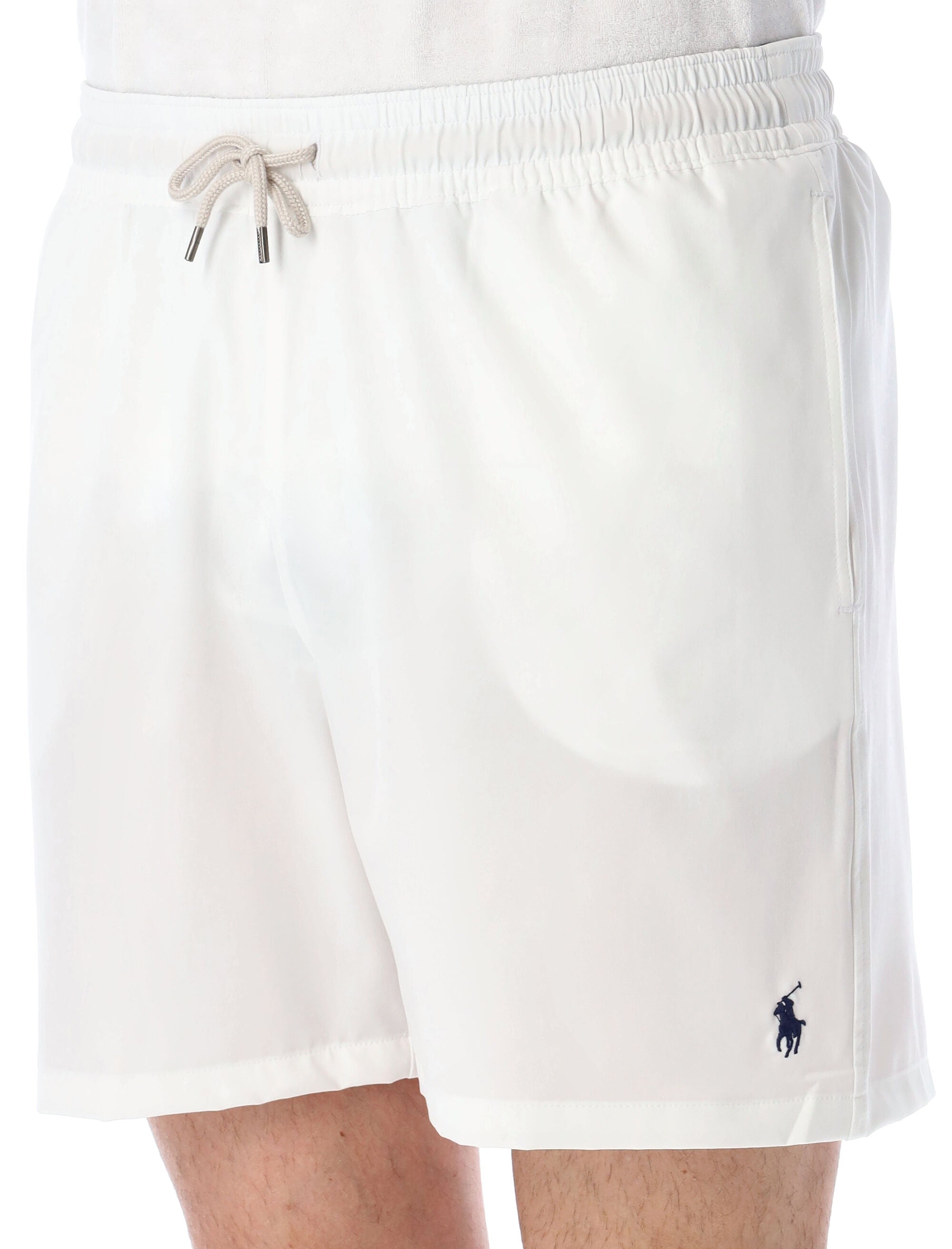 Polo Ralph Lauren Traveller Swim Shorts White Recycle Polyester Swimwear