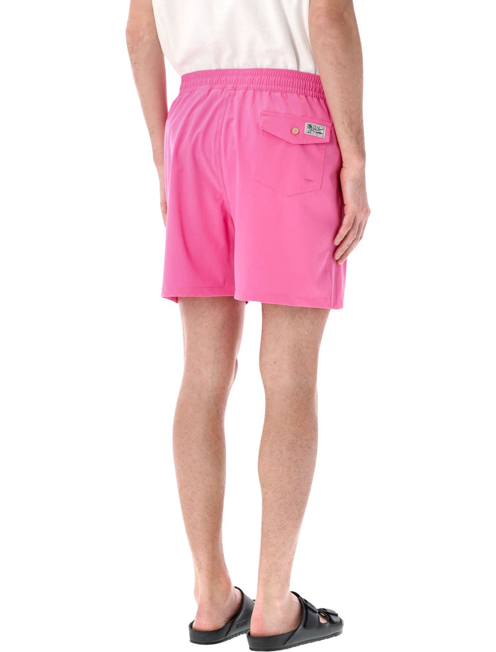 Polo Ralph Lauren Traveller Swim Shorts Baja Pink Recycle Polyester Swimwear