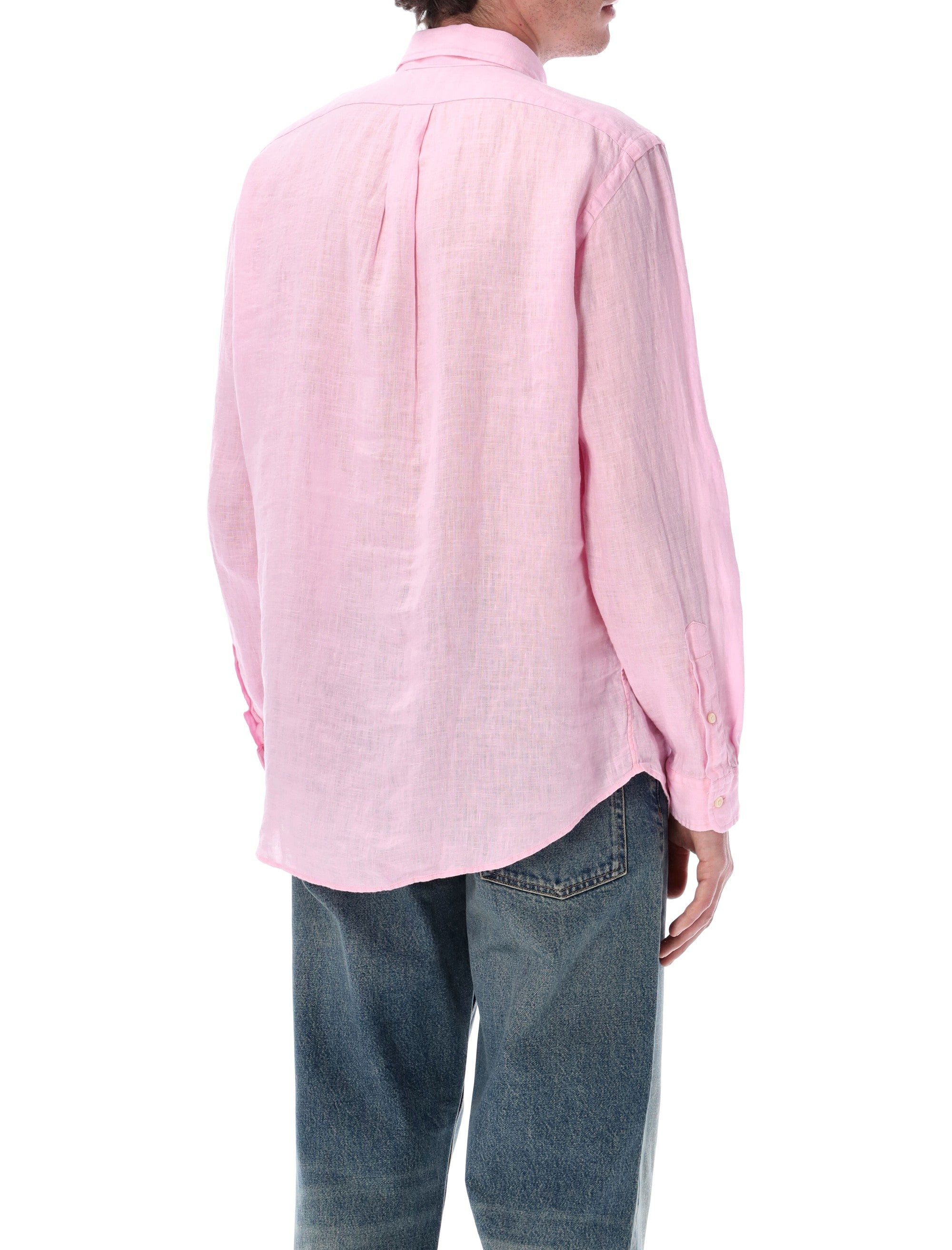 Polo Ralph Lauren custom-fit linen shirt Pink