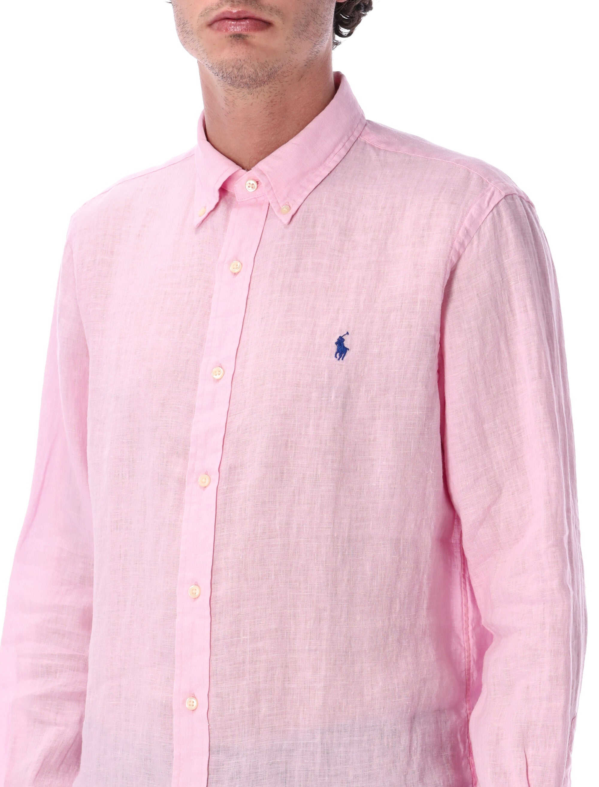 Polo Ralph Lauren custom-fit linen shirt Pink