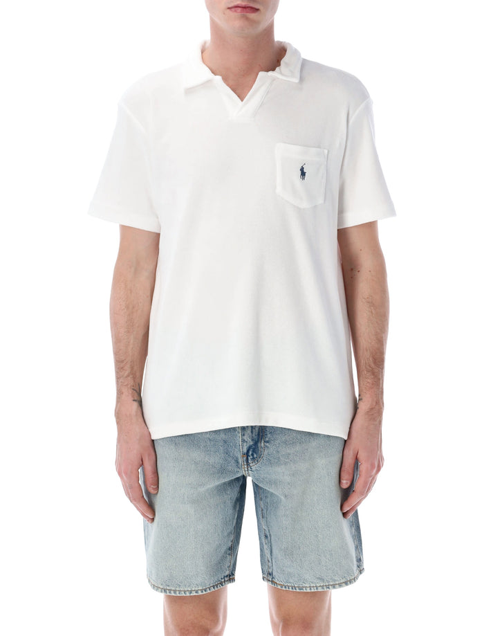 Polo Ralph Lauren Terry Shirt With Pocket White Cotton Tshirt