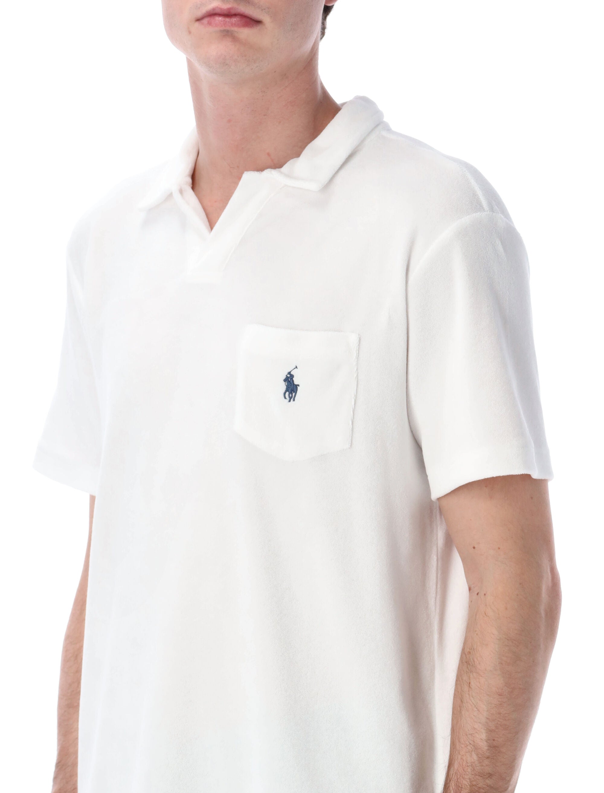 Polo Ralph Lauren Terry shirt with pocket White Cotton Tshirt