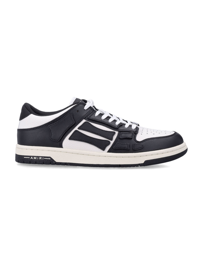 Amiri Skel Low Top Leather Sneakers Black White Upper