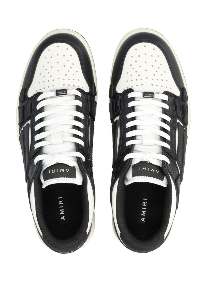 Amiri Skel Low Top Leather Sneakers Black White Upper